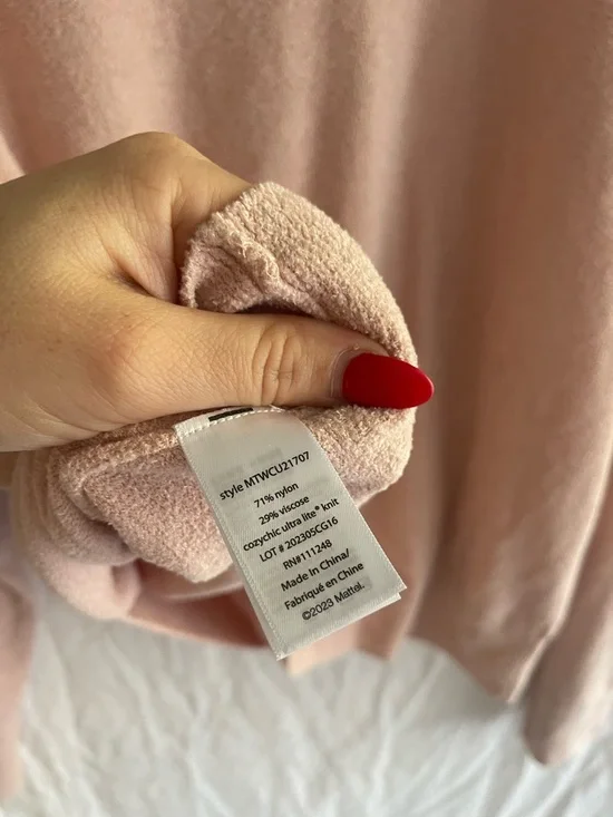 Barefoot Dreams CozyChic Barbie Pullover luxury loungewear coquette Size XL - Picture 10 of 13